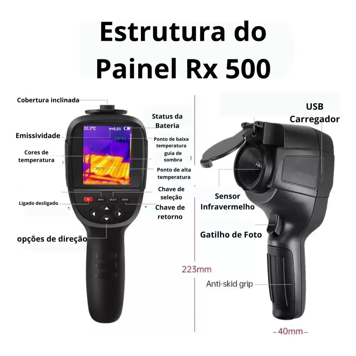 Câmera Térmica Profissional Infravermelho Abfrx500 +software