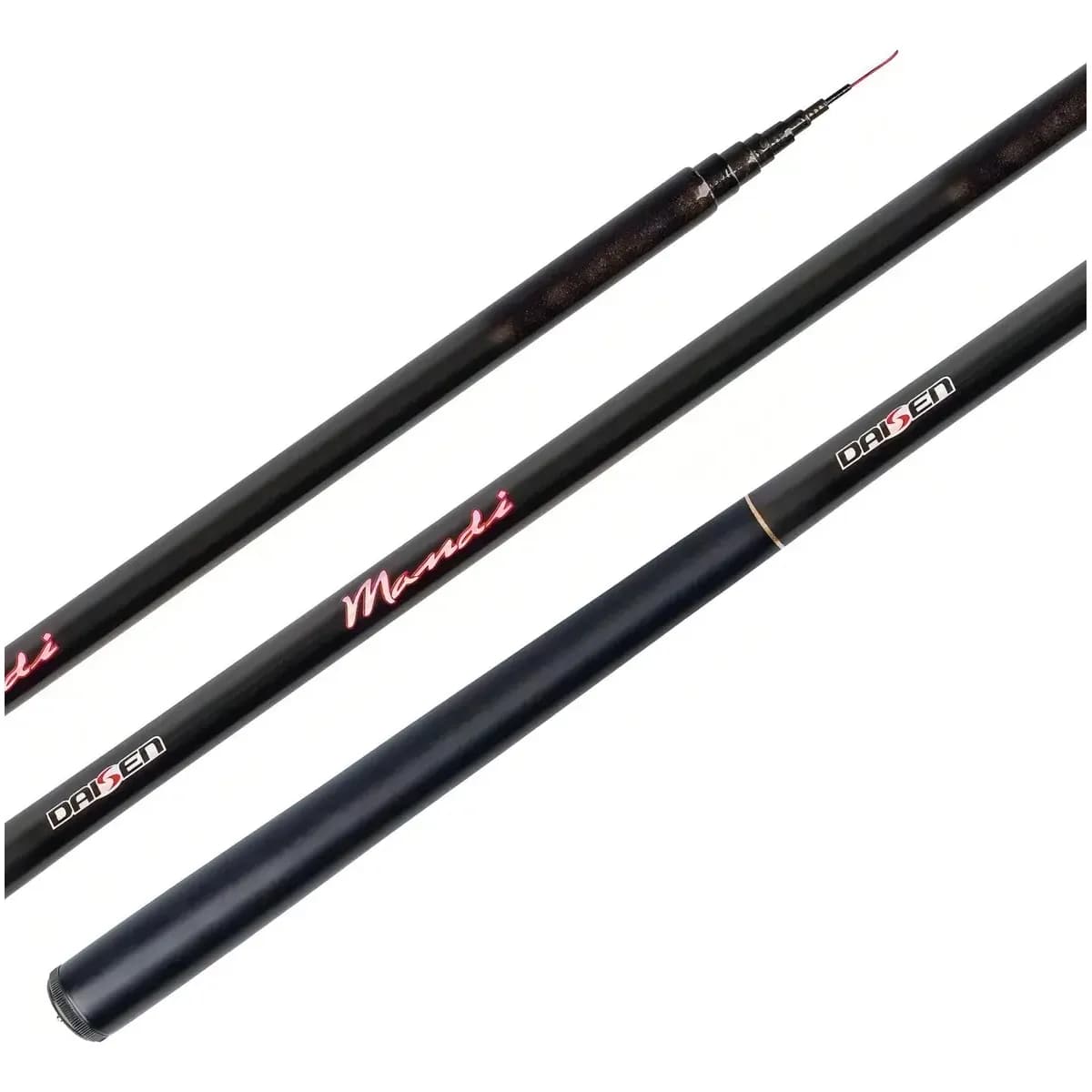 Vara Telescópica Carbono Daisen Mandi 3.00m 95% De Carbono Cor Preto