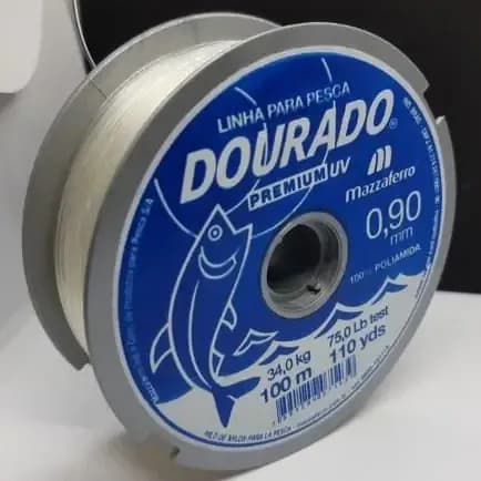 Linha de Pesca Mazzaferro Dourado Premium Nylon Monofilamento 0,90mm 100m