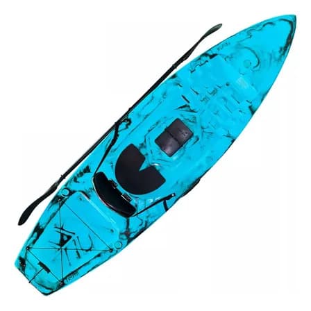Caiaque  Para Pesca Caiaker Truta Com Encosto + Remo 120kg Cor Azul Neon