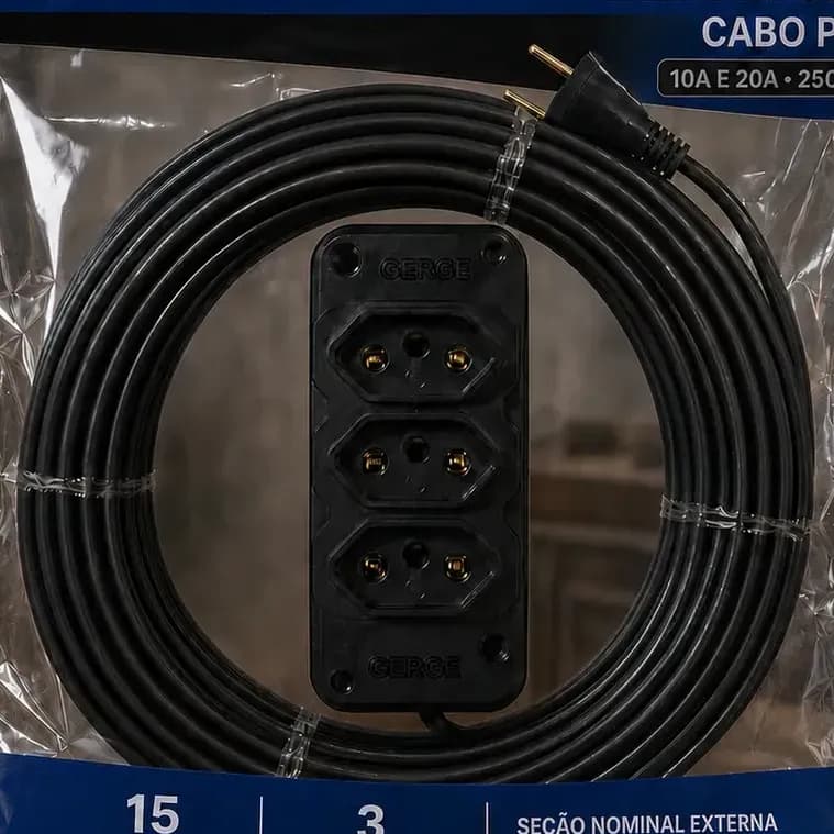 Extensão Elétrica Reforçada 10/20A