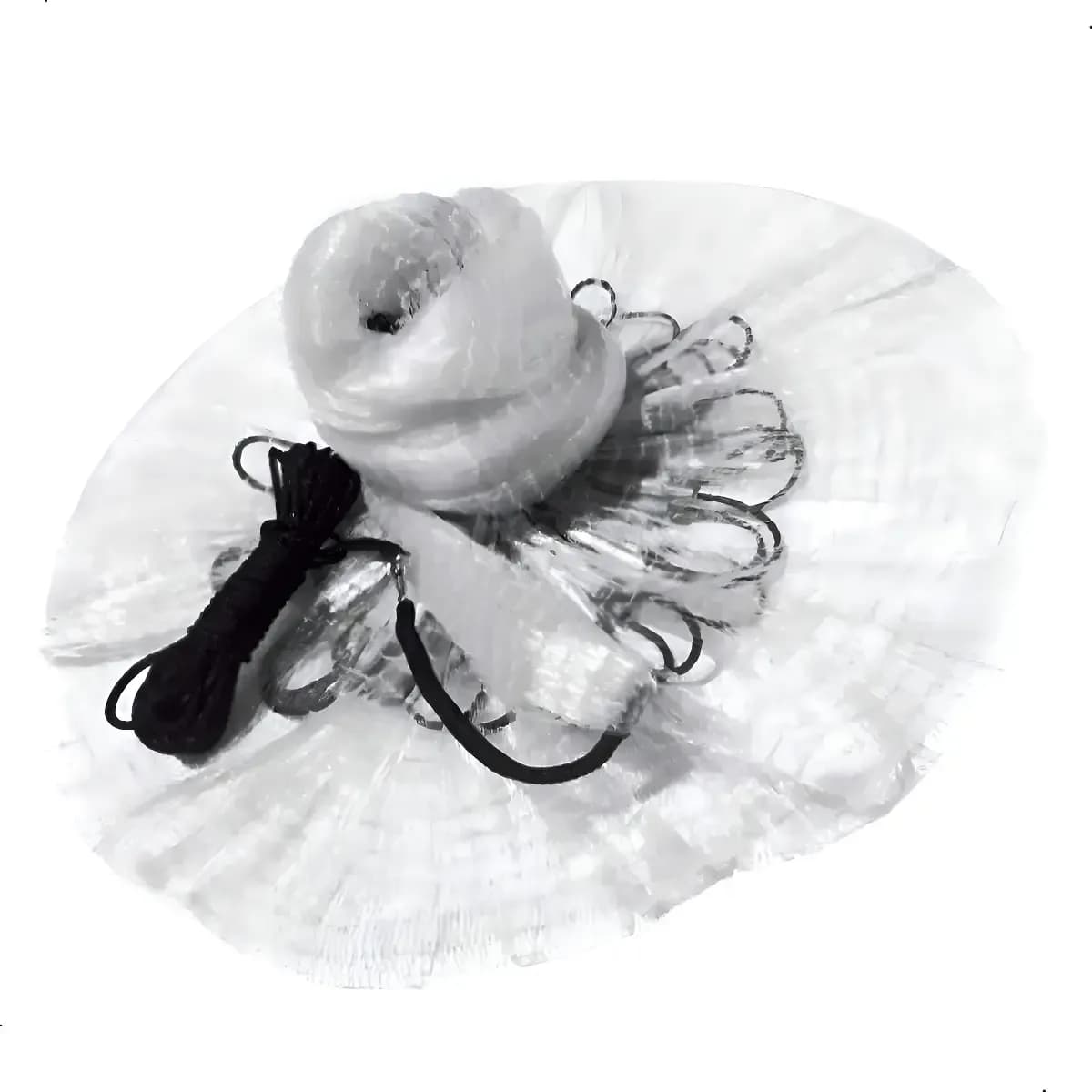 Tarrafa Pesca  Piau Tilapia Malha 3.0x0,40mm Alt 1,90m X 10m Branco Summer