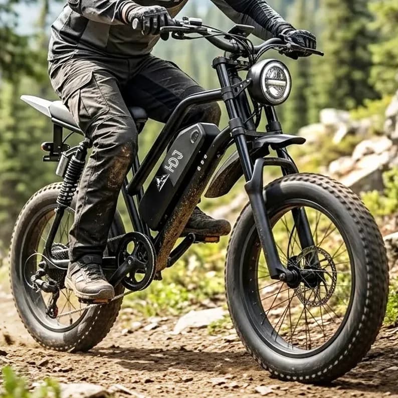 Bicicleta Elétrica A05 Scooter 1000w 48v 50km Preto 20