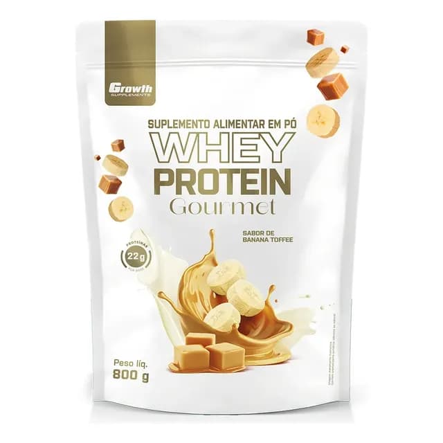 Whey Protein Gourmet 800g Growth Supplements - Banana Toffee Banana Toffee