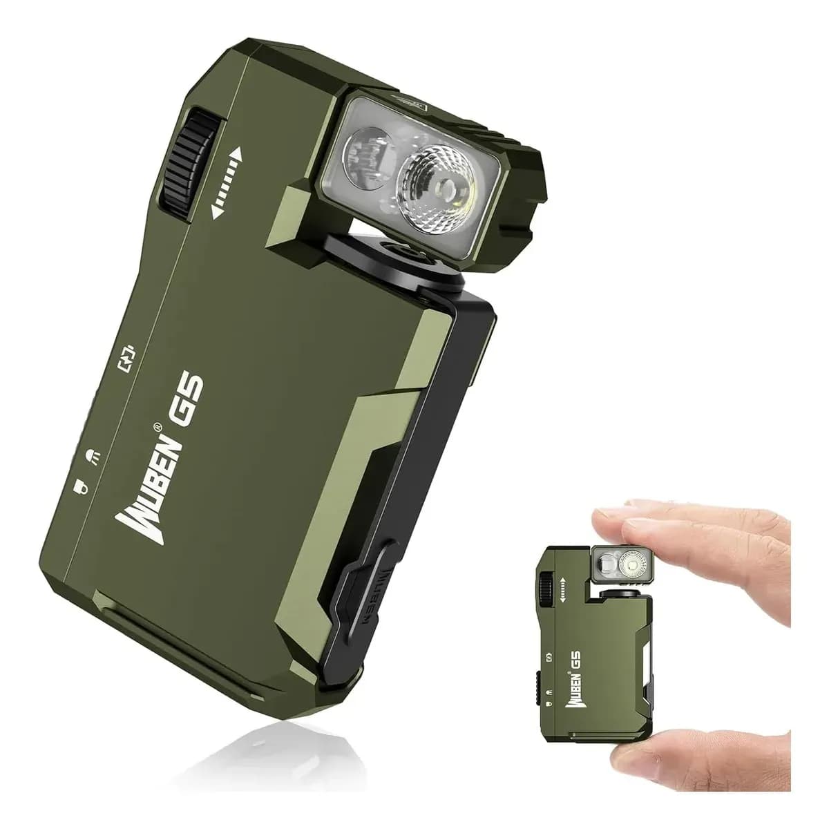 Mini Lanterna Wuben G5 Edc Led Rgb Portátil Bolso Lanterna Verde Luz Branco