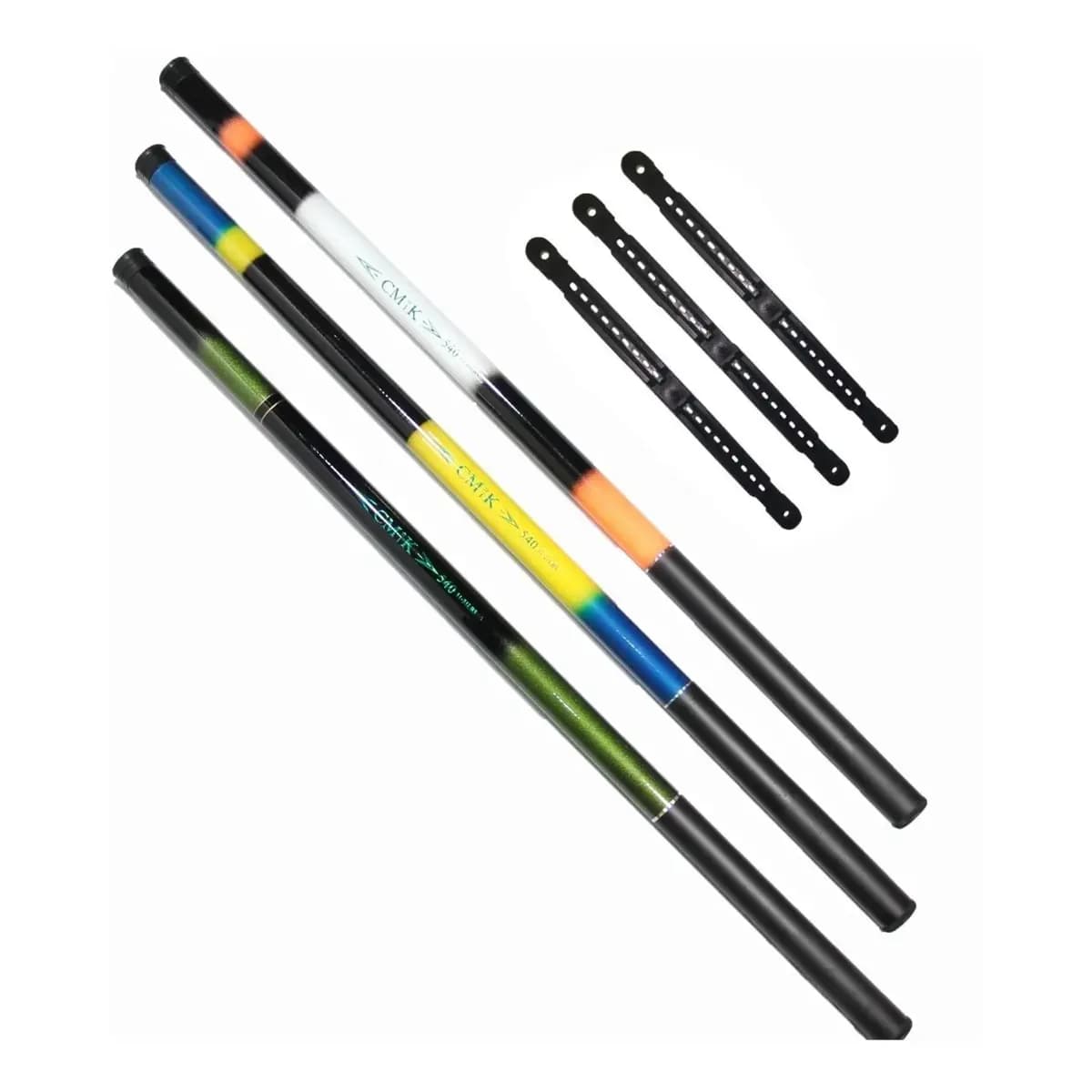 Kit 3 Varas Pesca Telescópica 4,00 Mt 4.50  E 5,40 + Enrolar