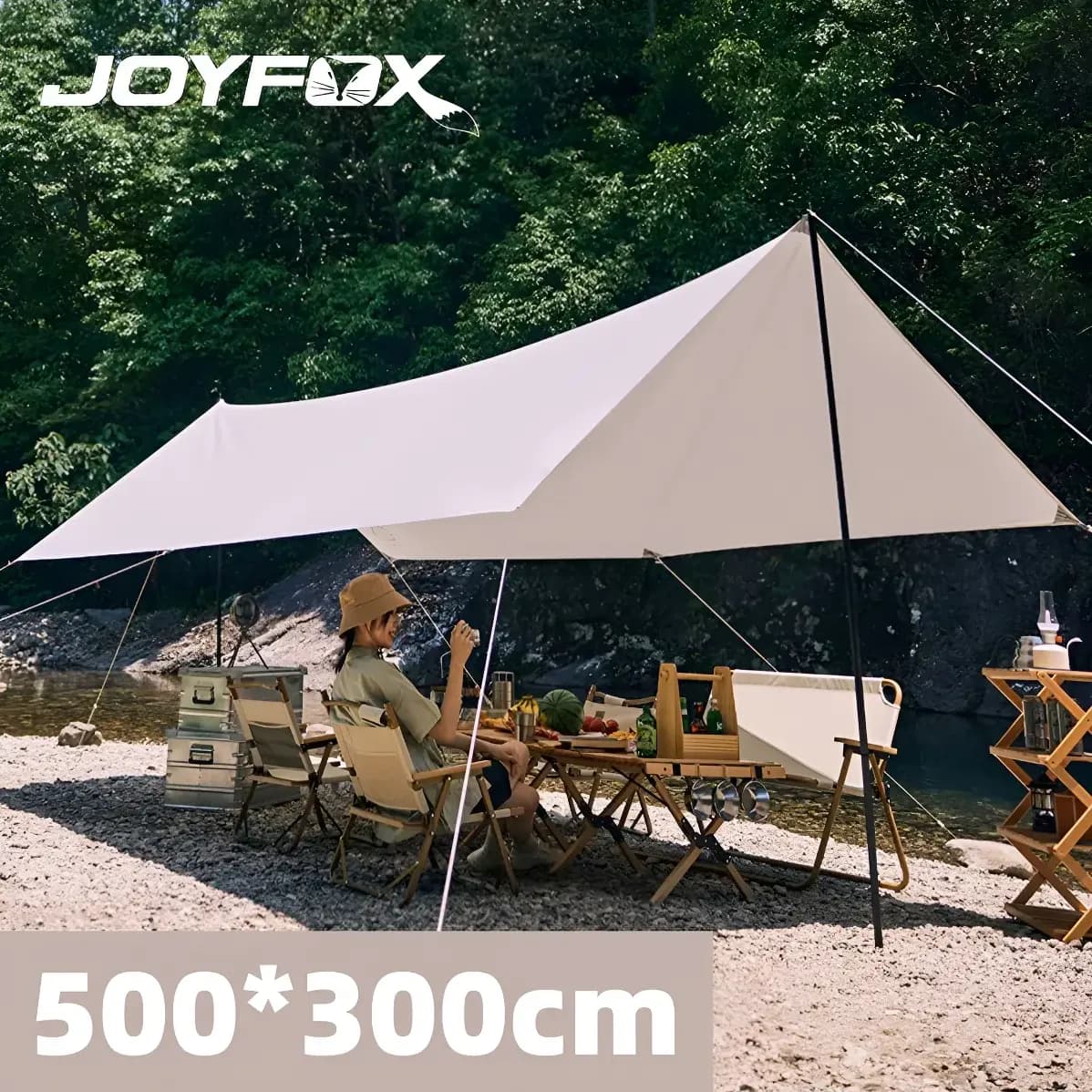 Tenda Gazebo 3x5 Metros Portátil Impermeável Resistente Tela Toldo Proteção Ao Ar Livre Camping Praia + Bolsa De Transporte Cor Branco