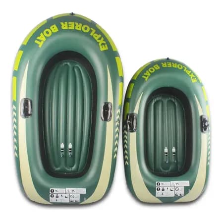 Bote Barco Inflável Verde 1.7m Boat + Remos + Bomba De  Ar