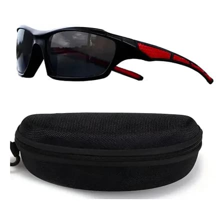 Óculos de Sol Federal Time Sport Polarizado para Pesca e Ciclismo, Proteção UV400, com  Lente Preta