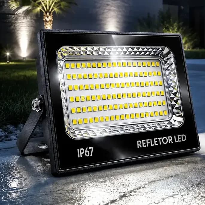 Refletor Super Led 400w Holofote Bivolt Ip67 Cor Da Luz Branco Frio Rfe:6713 Max Lumi
