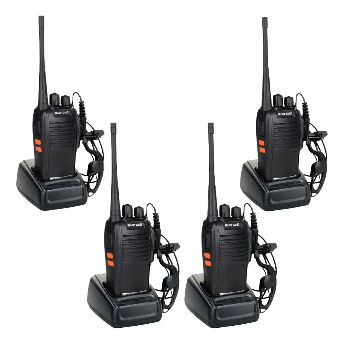 Kit 4 Rádios Comunicação Baofeng BF-777S 16 Canais 12km Alcance 400-470MHz