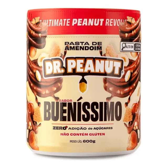 Pasta de amendoim com whey protein bueníssimo 600g Dr. Peanut