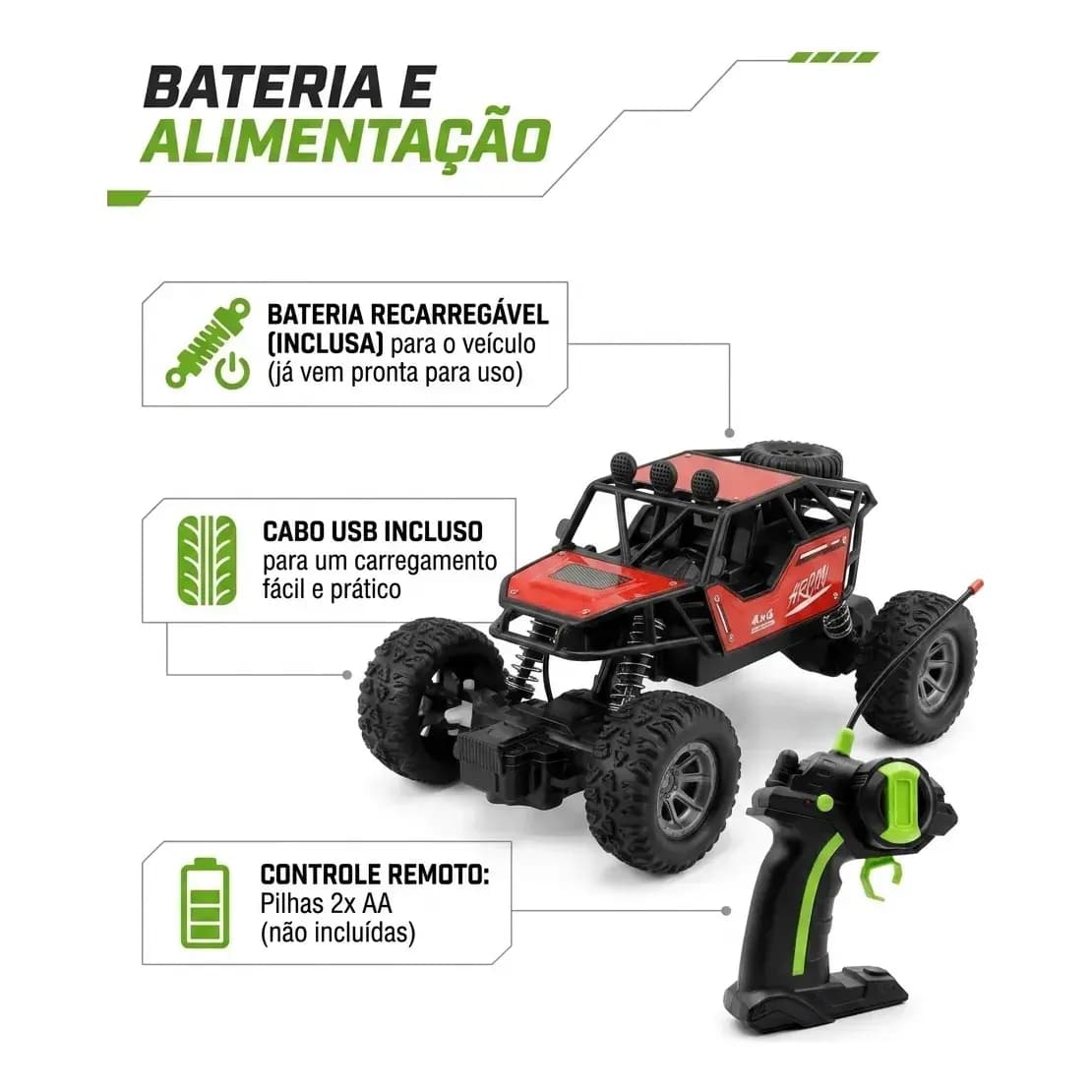 Carrinho de Controle Remoto Off Road