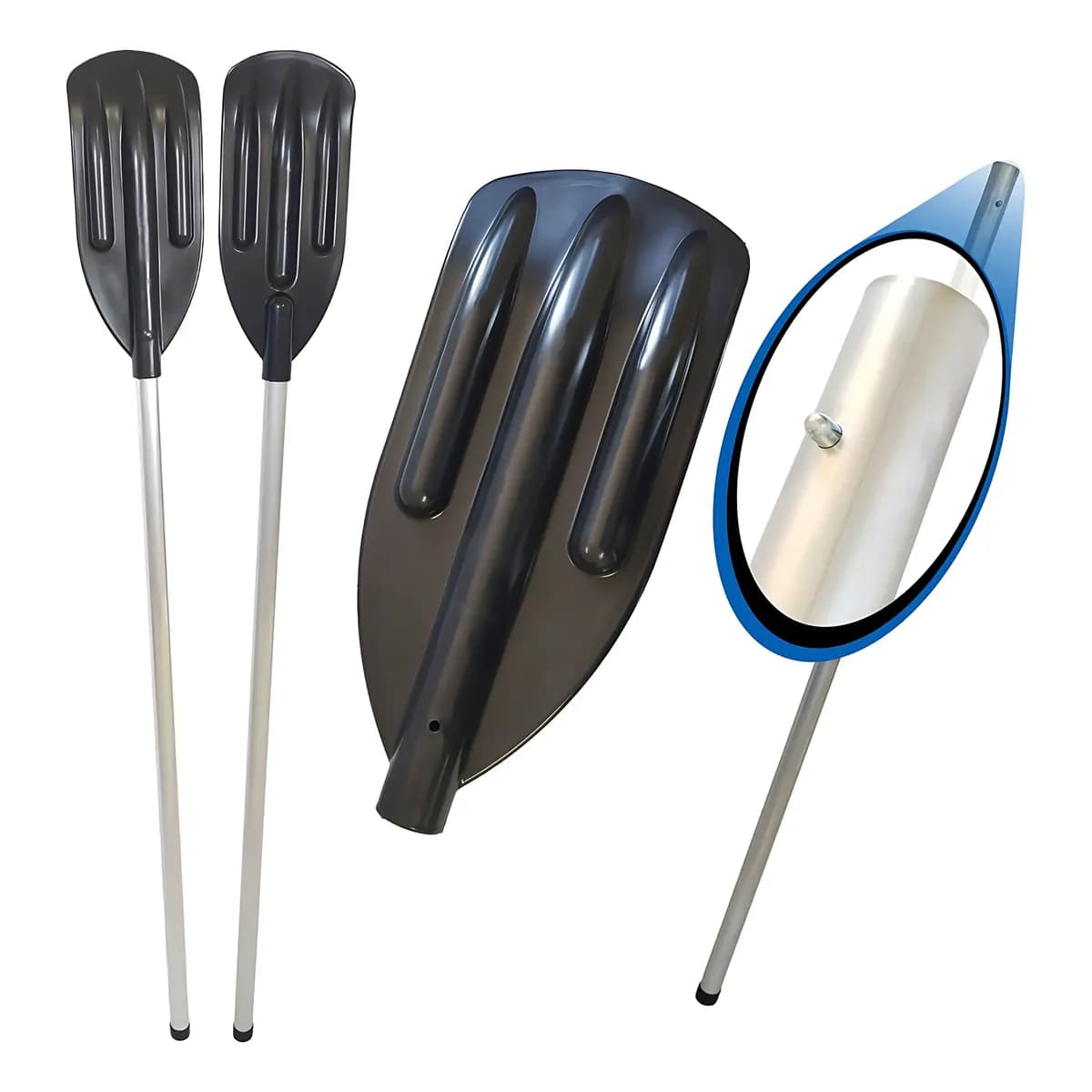 Kit 2 Remo Desmontável Barco  Canoa Caiaque Voadeira 1,50 Mts