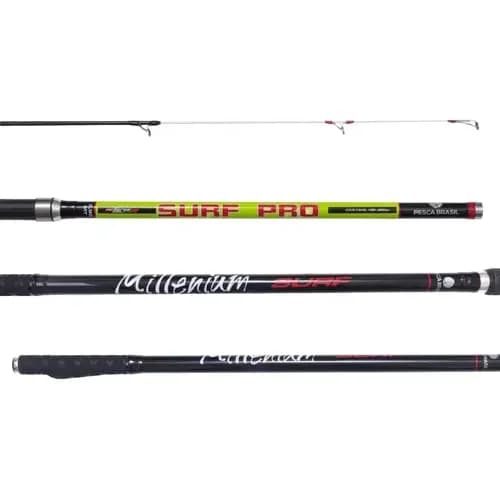 Vara De Praia Surf Pro Millenium Carbono 3,90m Pesca Brasil