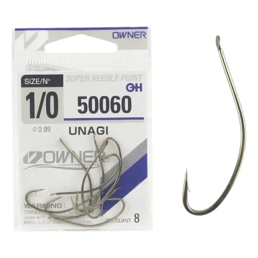 Anzol 1/0 Owner Unagi 50060 Original De Pata Super Afiado