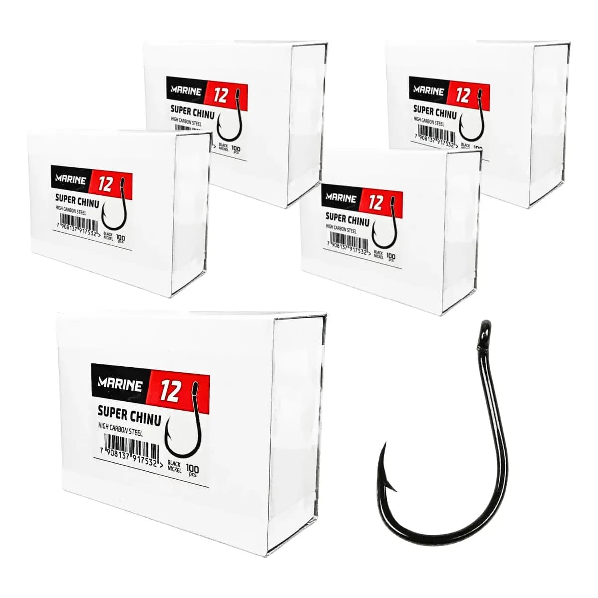Kit Anzol Super Chinu N°12 500un Aço Carbono  Reforçado Pesca