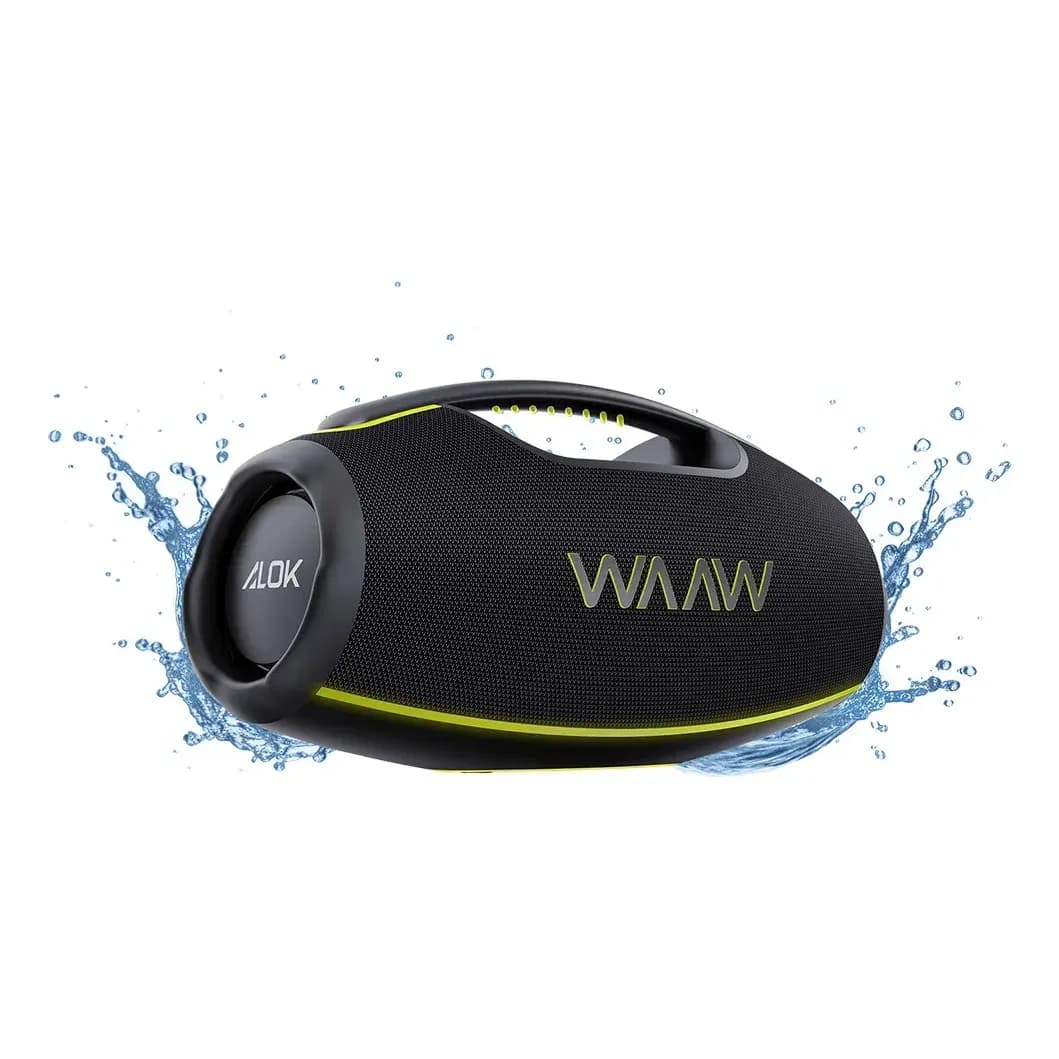 Caixa de Som Boombox Waaw by Alok Hyperboom 1000 Bluetooth À Prova d'Água 180W RMS Até 12h de Autonomia