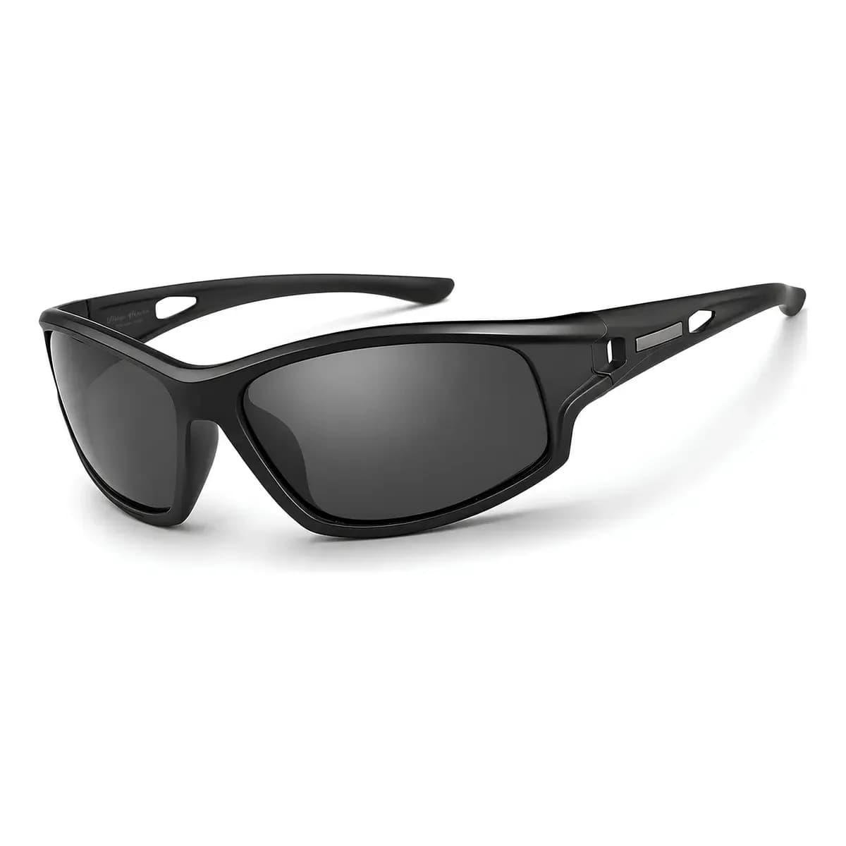 Óculos de Sol Masculino Polarizado Esportivo Com Proteção UV400 Anti Reflexo Armação Preto Fosco Lente  Preto Para Uso Esportes Pescaria Ciclismo Dirigir  Casual Tamanho Grande Village Heaven 55412