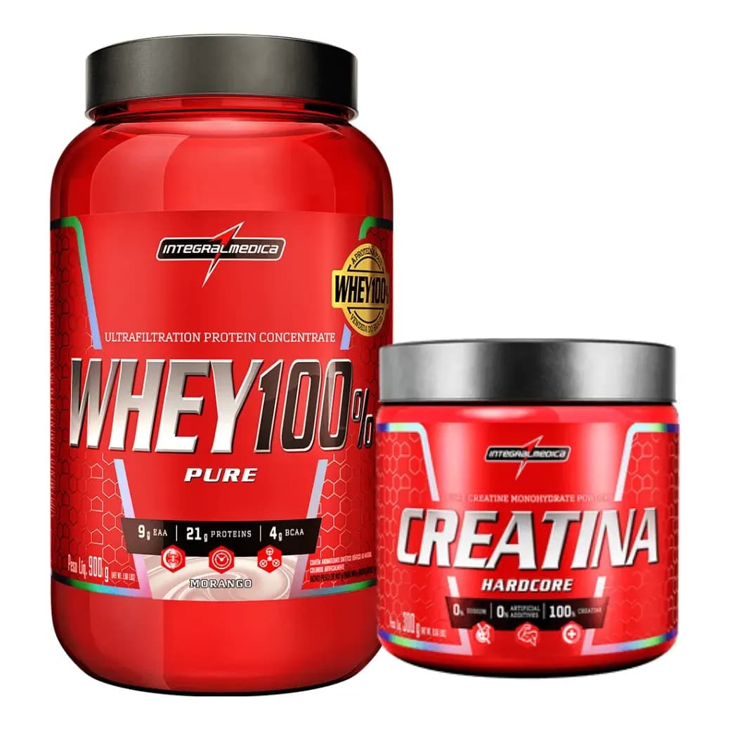 Whey 100% Pure Integralmedica + Creatina Integralmedica Pura