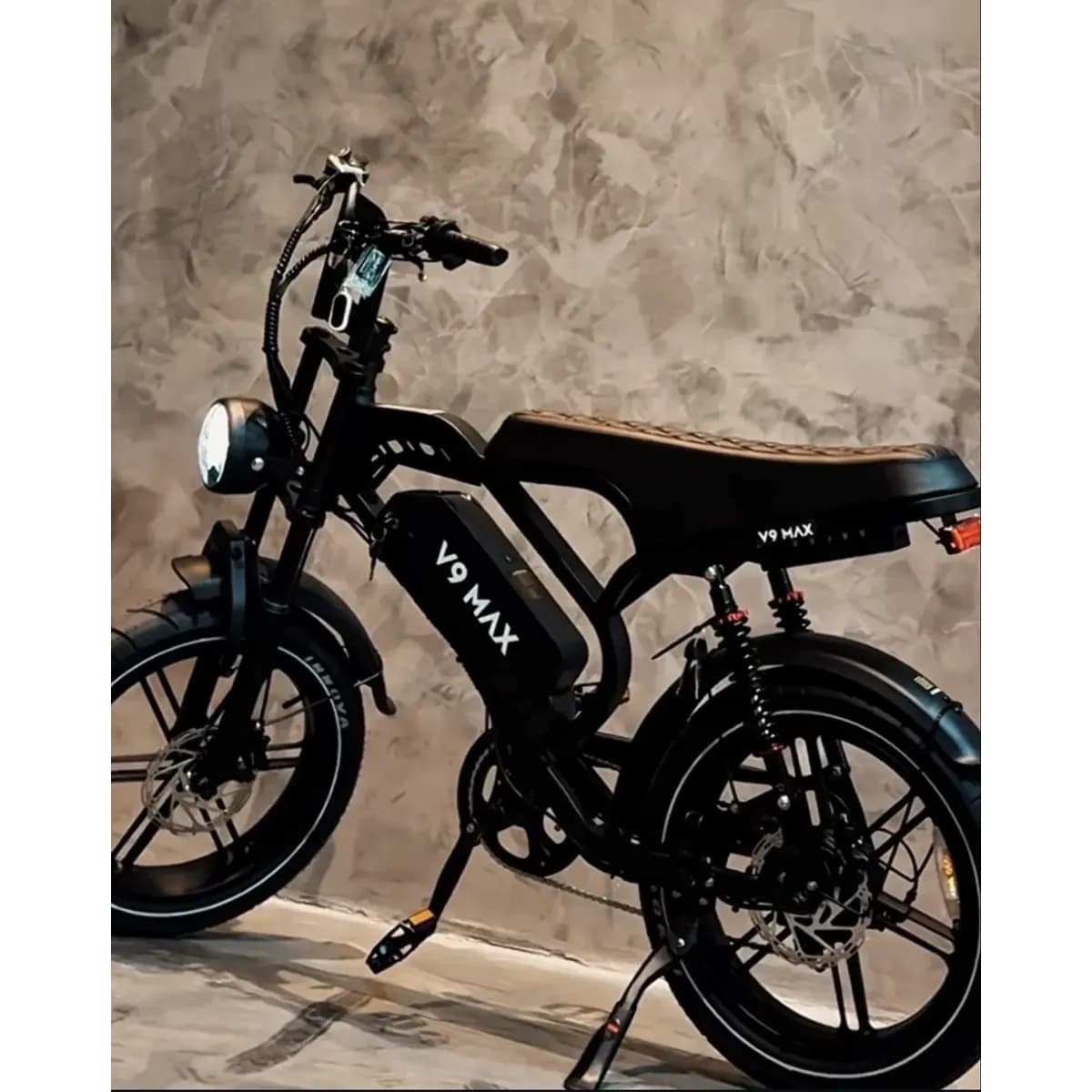 Bicicleta Elétrica V9 Max 1000W - Cadeado Integrado Preto 20