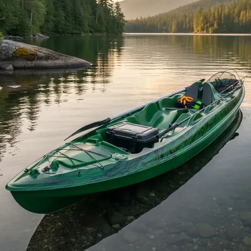 Caiaque de Pesca Karmarine K1 Pro Fibra de Vidro 1 Lugar Remo Incluso