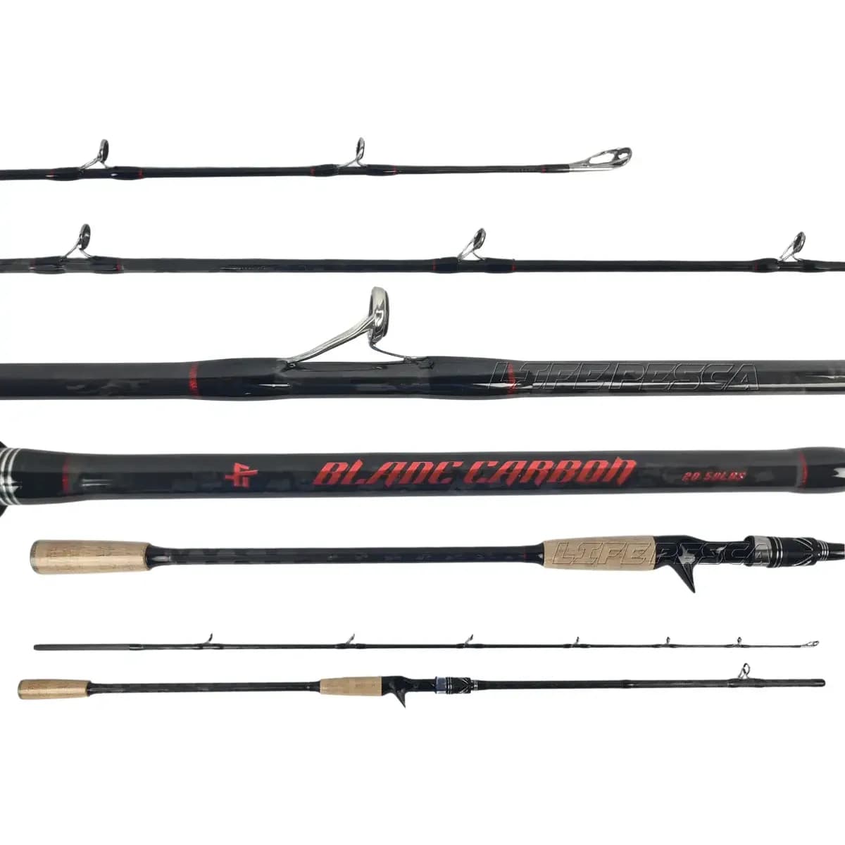 Vara Carretilha Blade Carbon Albatroz 2,40m 20-50lb 2 Partes
