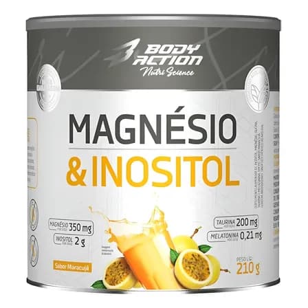Magnésio Inositol 210g Body Action - Relaxamento Zero Açúcar