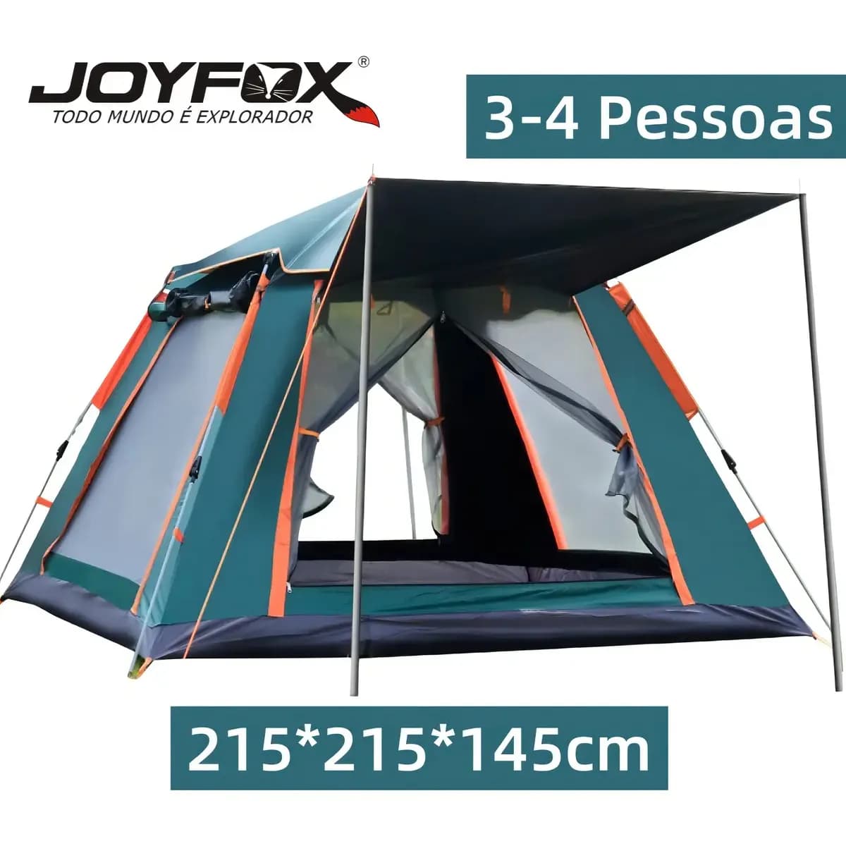 publi | Barraca Camping Joyfox Instantânea 3-4 Pessoas Automática Verde UPF50