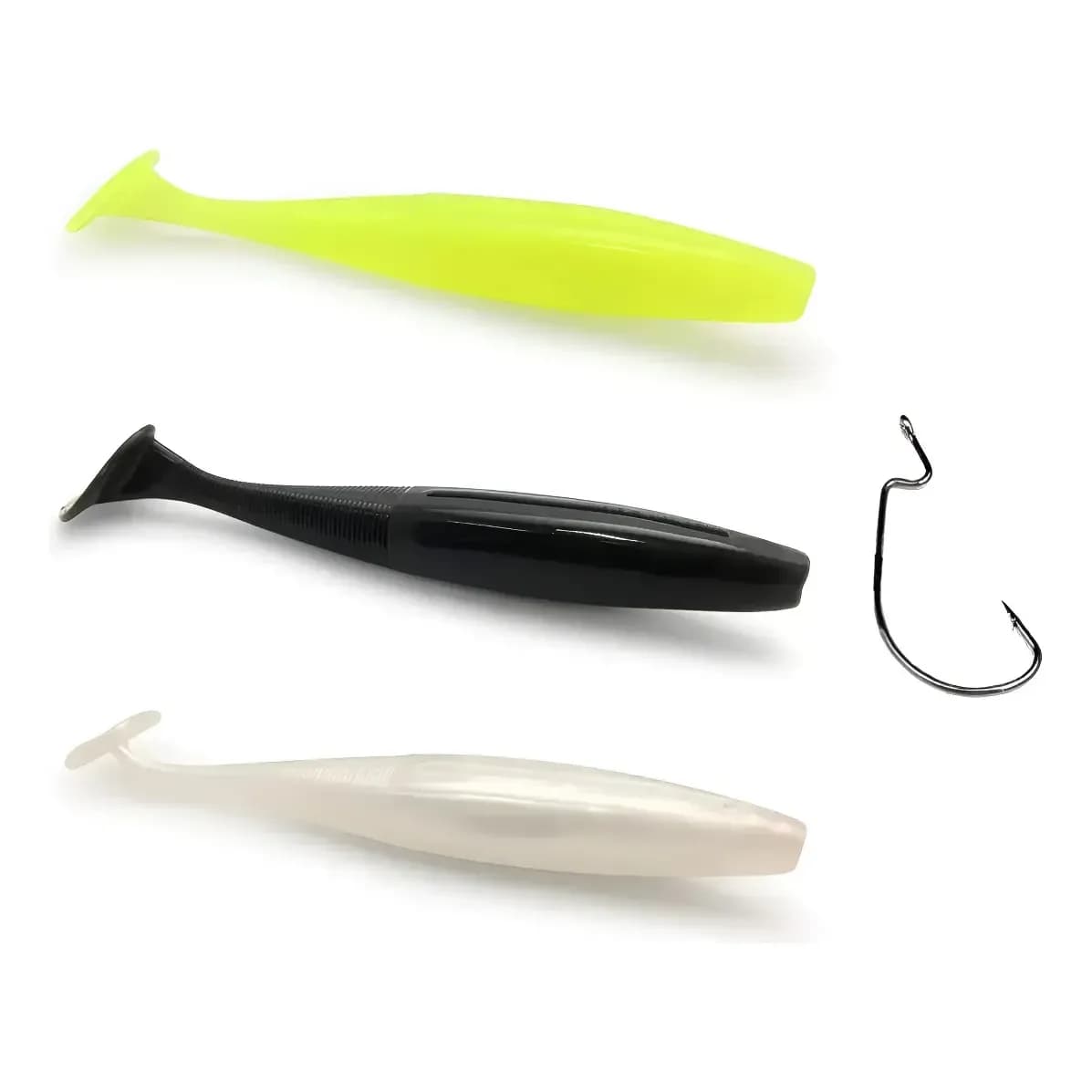 Isca Soft Monster 3x Slow Shad 12cm Eduardo Monteiro Cor Mellow / Black / Manjuba