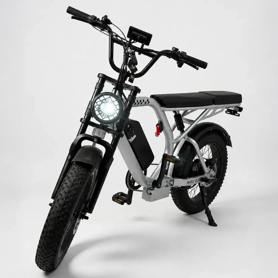 Nado K3 Bicicleta Elétrica Scooter 750w Bike Aro20 Lítio 48v Prateado