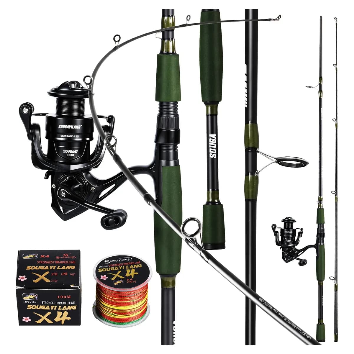 publi | Kit De Pesca Vara 1,80m 20lb Carbon E Molinete Alumínio