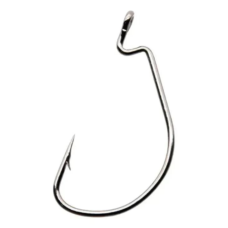 Kit 20 Anzóis Offset 3/0 Ewg Black P/ Shad - Traira Tucunaré