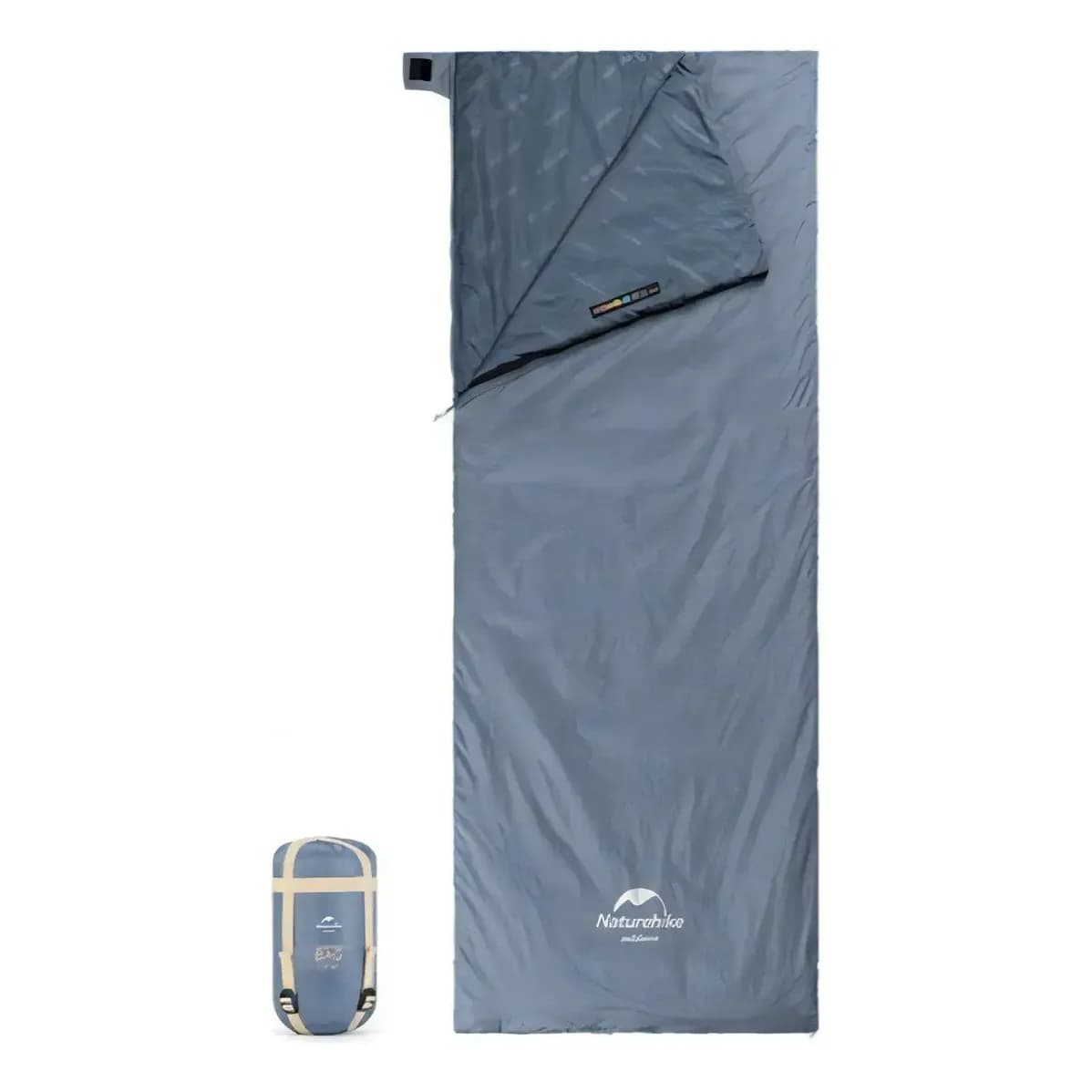 Saco De Dormir Naturehike Ultralight Santiago +15°c / +8°c Cor Azul Localização do zíper Esquerda