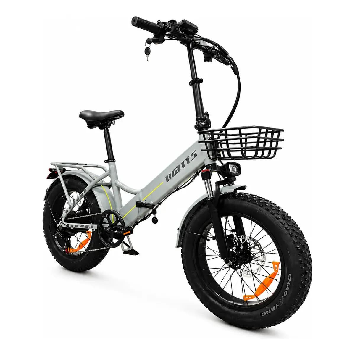 Bicicleta Elétrica Fat Tire 1000w Aro 20 Dobrável Watts Cinza 17