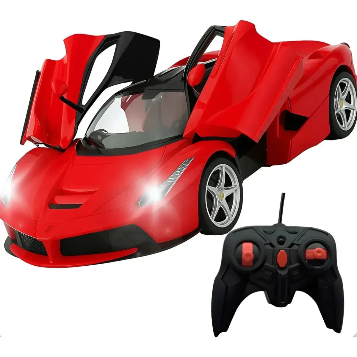 Carro Ferrari de Controle Remoto Abre Portas Acende Farol