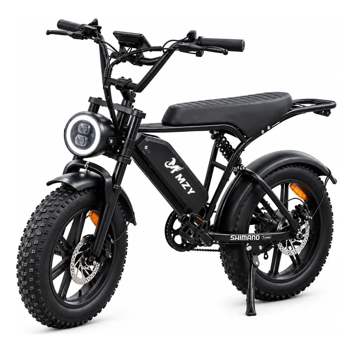 Bicicleta Elétrica 800w 48v 15ah Fat Tire 20x4.0 Shimano 7v Preto 20