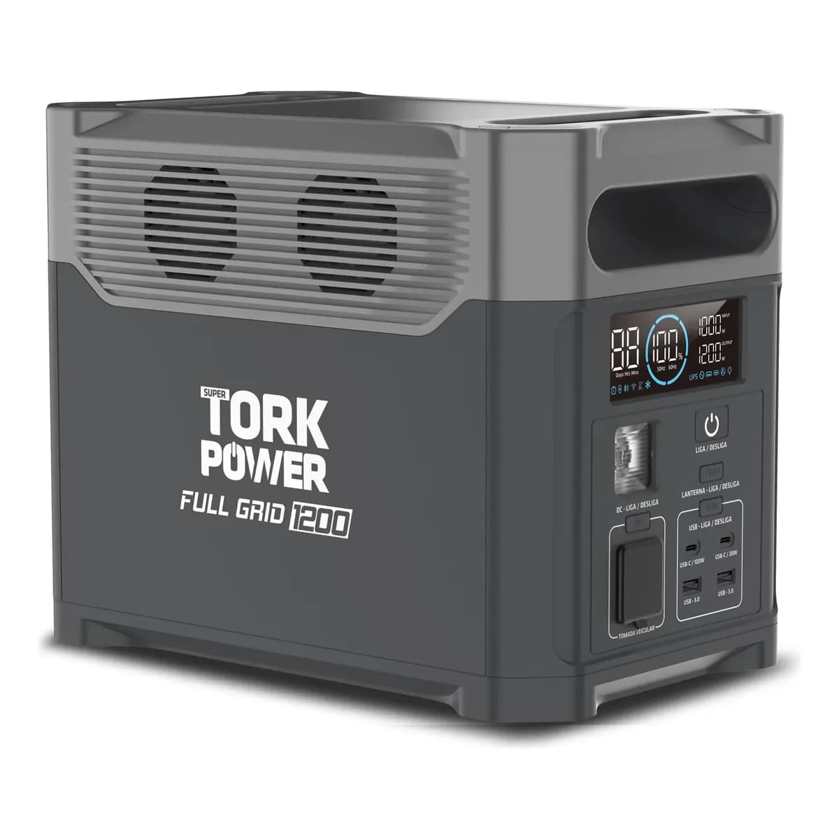 Estação De Energia Solar Gerador Portátil 1200w Super Tork