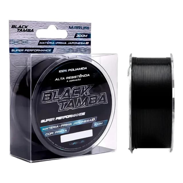 Linha Mono Black Tamba 0,40 Mm 300 Mts Preta Maruri