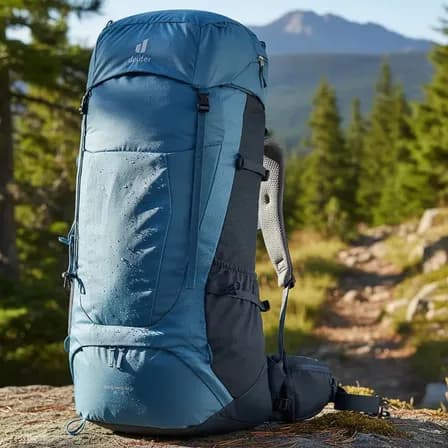 Mochila Cargueira Esportiva Deuter Trekking Lite 65+10L Azul Impermeável
