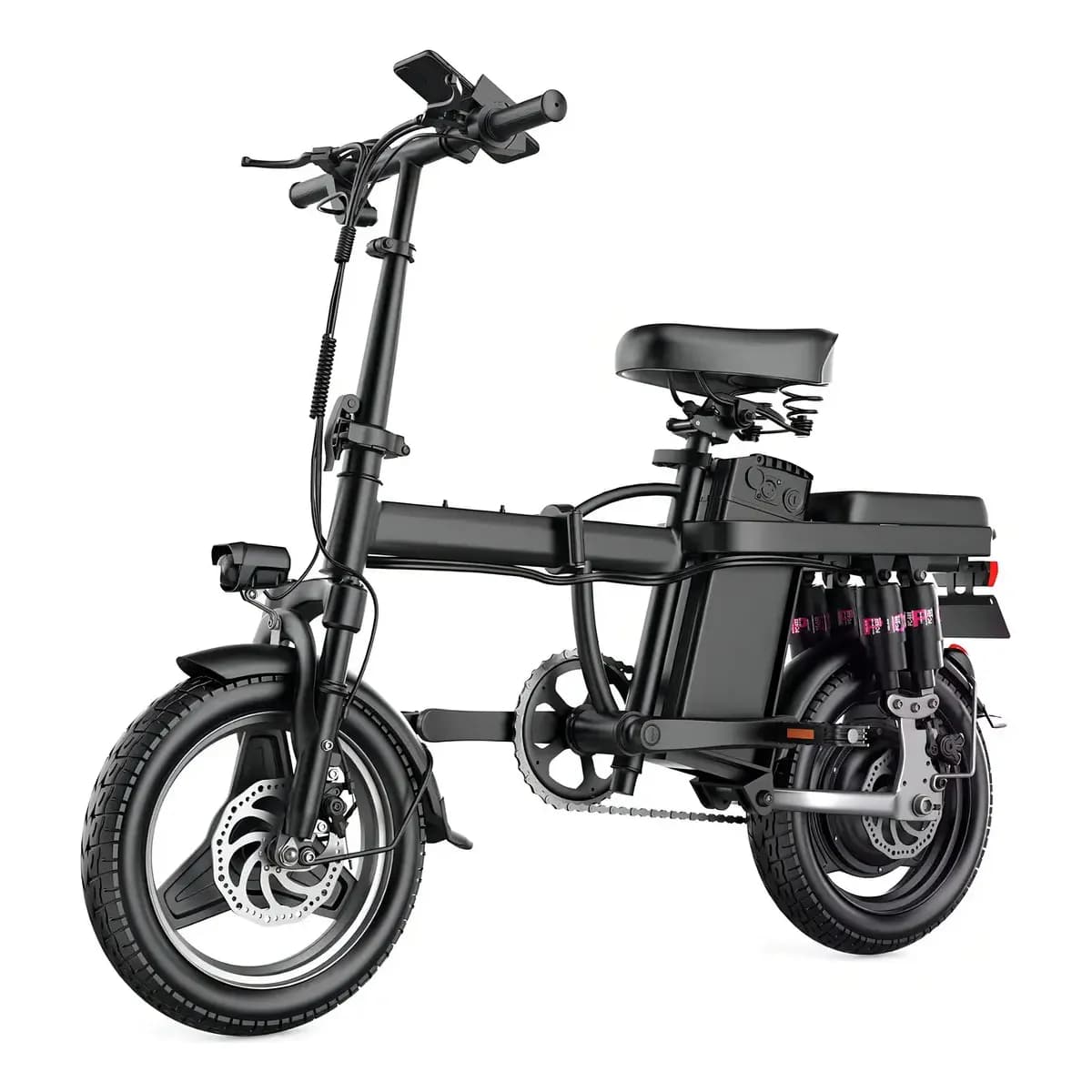 Bicicleta Elétrica Dobrável Aro 14 Tomate Com Freio a Disco e Alarme