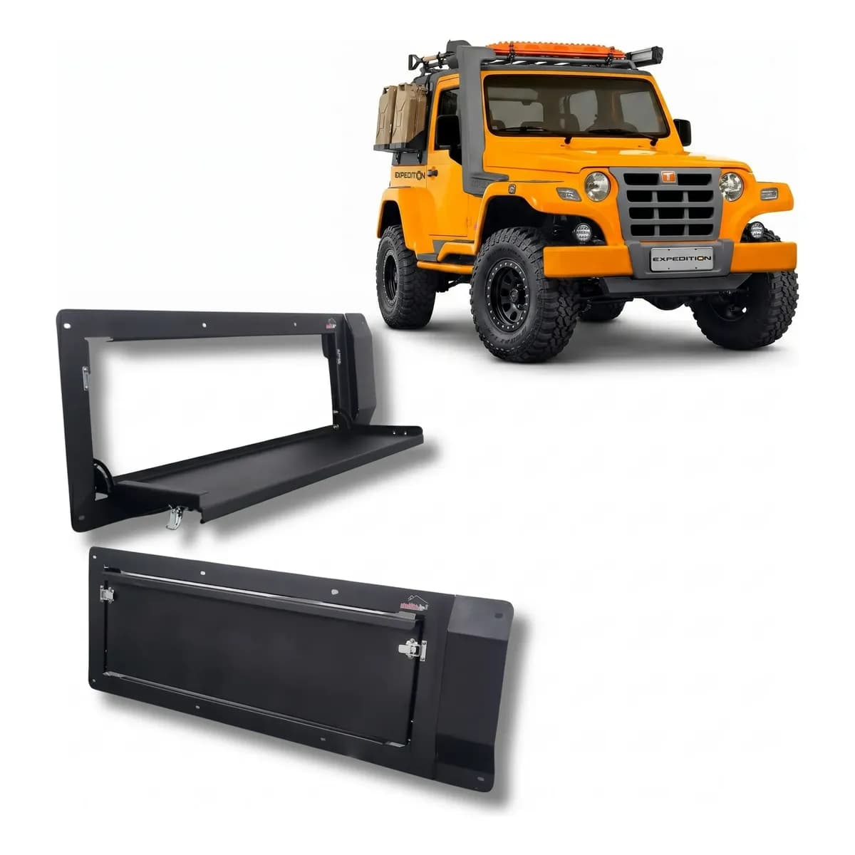 Porta Objetos Para Tampa Traseira Troller 2009-2014 C/ Mesa Preto