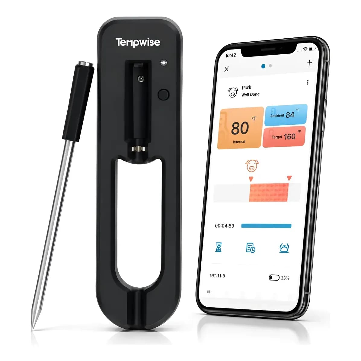 Termometro Digital Culinario Tipo Espeto Sem Fio Bluetooth