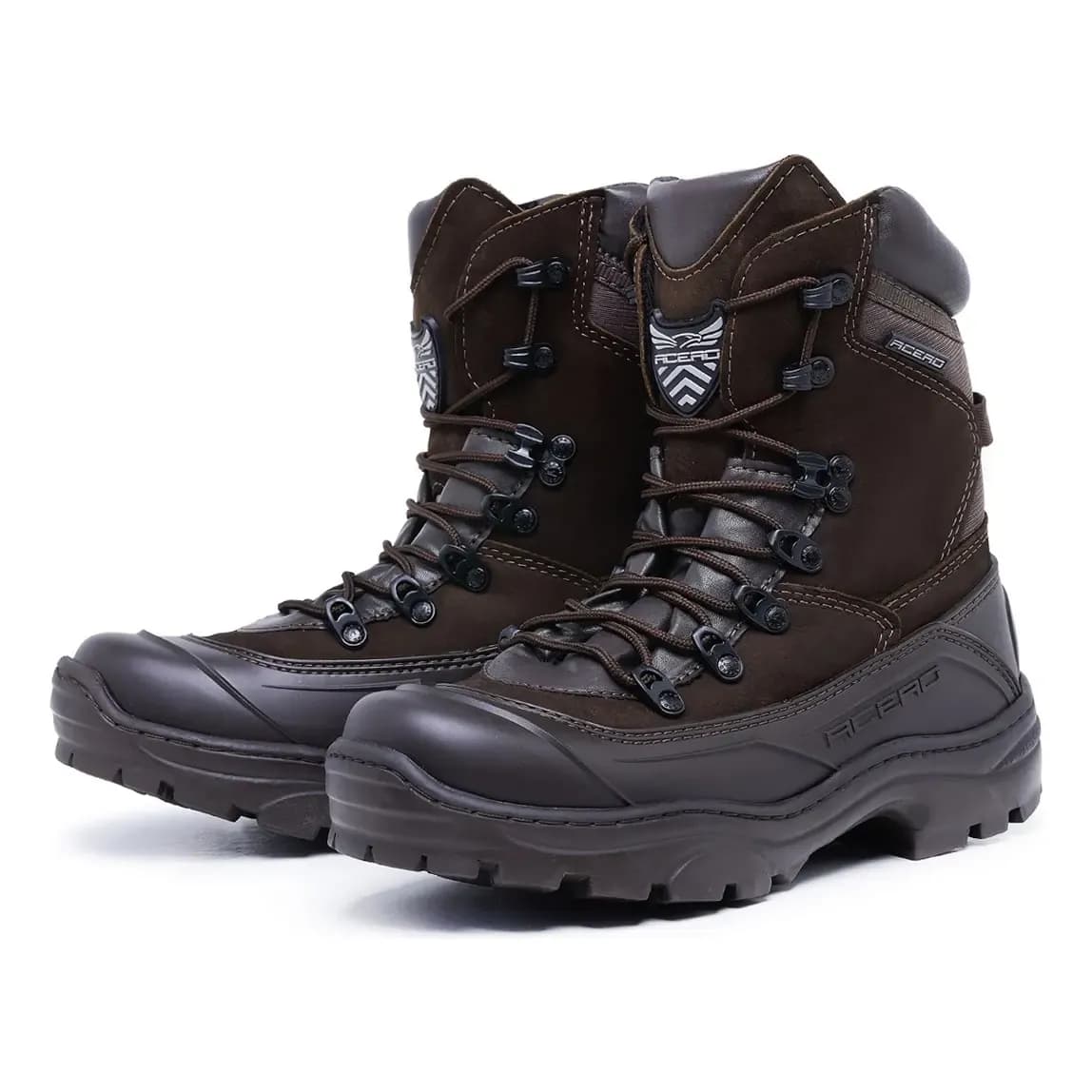 Coturno Acero Bota Tiger Pro Tática Couro Legitimo Palm Gel