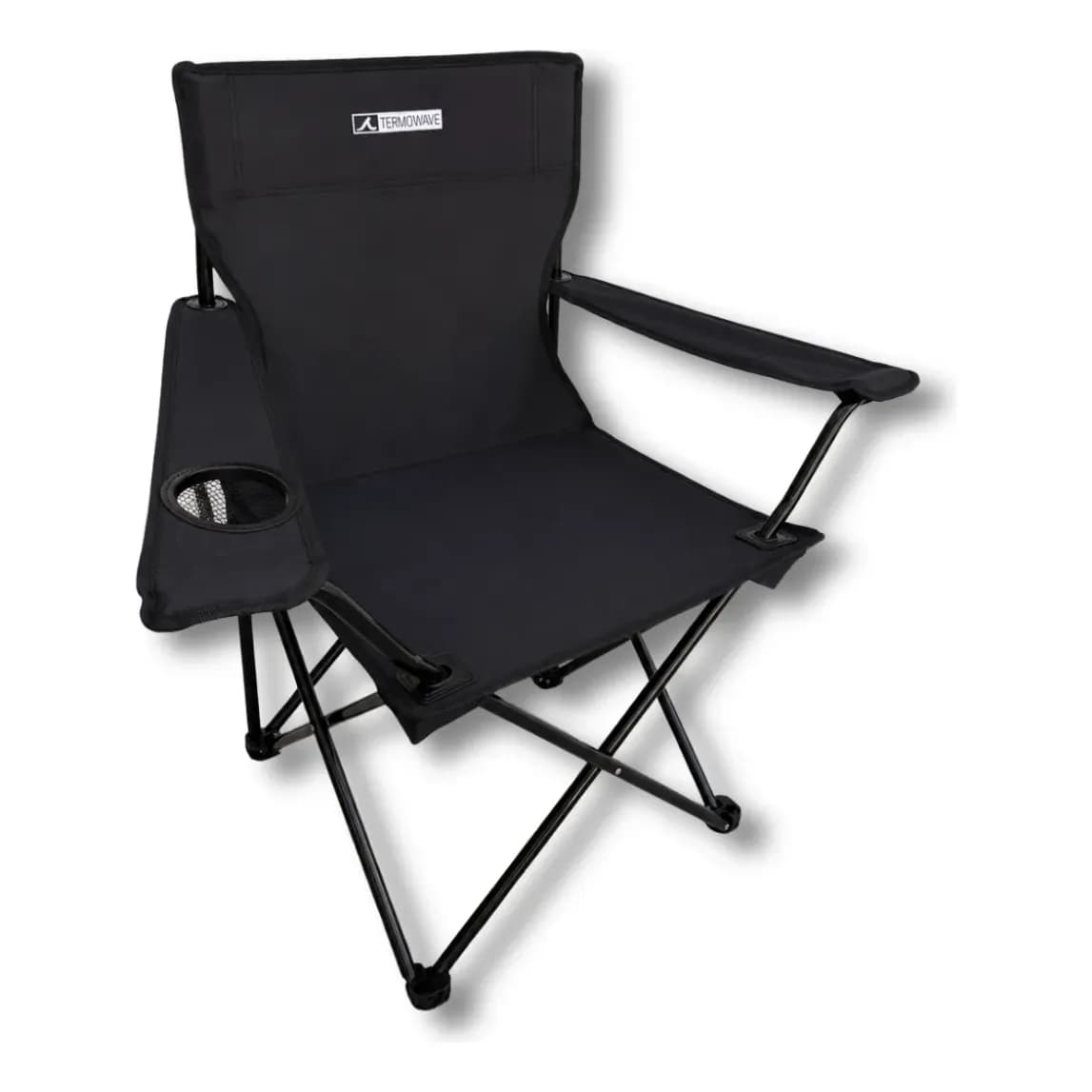 Cadeira Camping Dobrável Reforçada Até 120kg Smart Portátil Preto