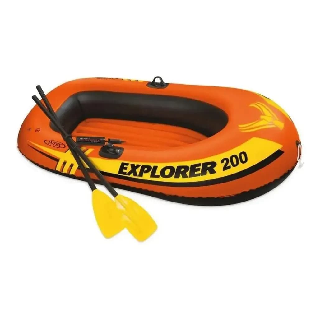Bote Inflável Explorer 200 Intex Até 95kg - Par  Remos Bomba