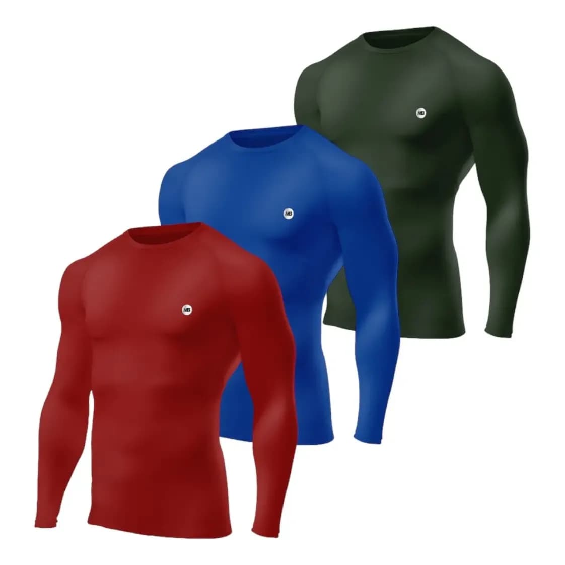 Kit 3 Camisetas Térmica Masculina Proteção Uv 50 Manga Longa