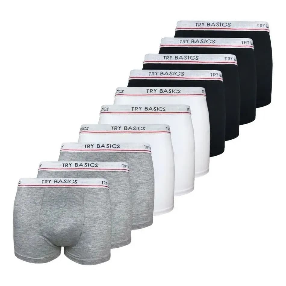 Kit 10 Cuecas Boxers Infantil Box Algodão Cotton Conforto