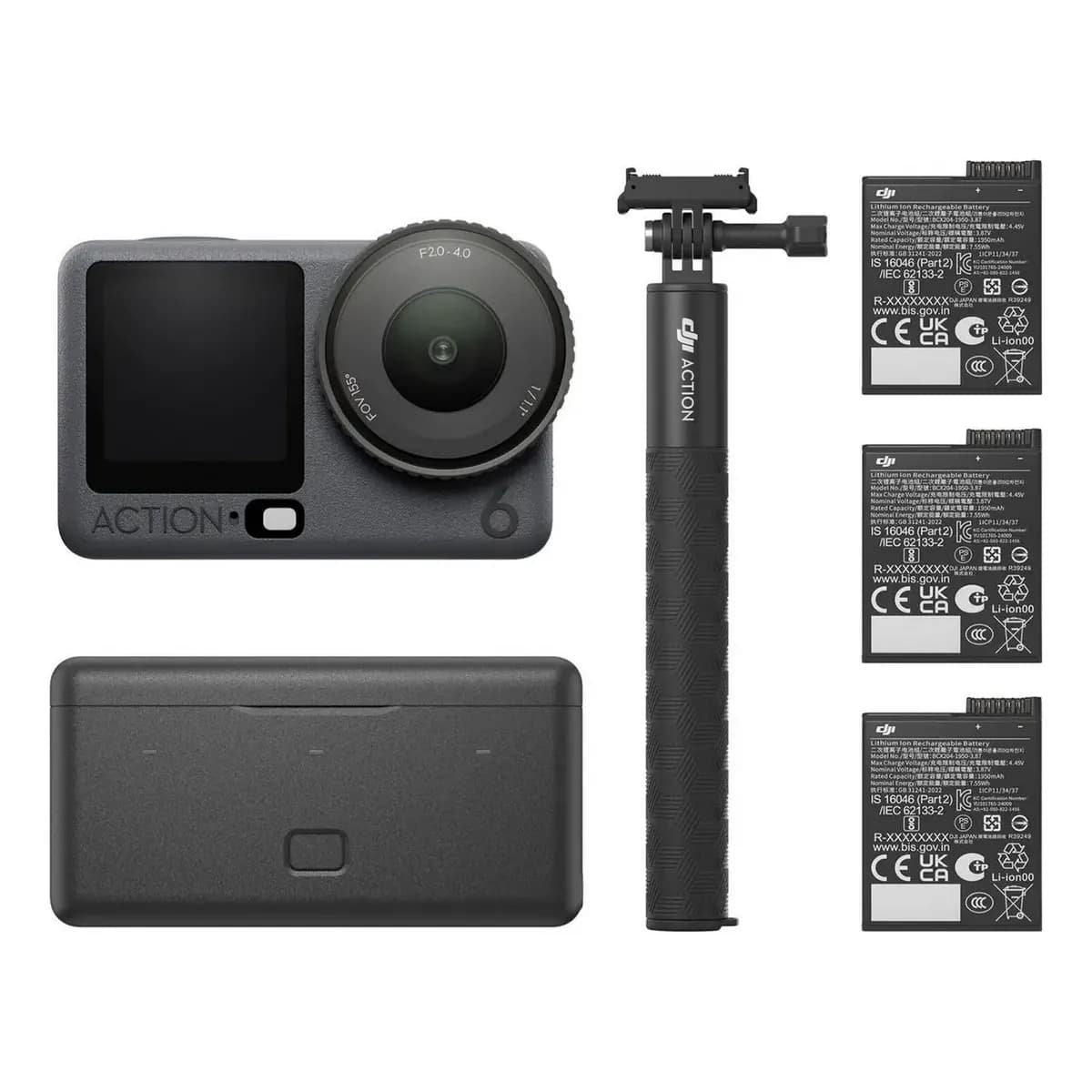 Câmera De Ação Dji Osmo Action 6 Adventure Combo 4k120/38mp Preto