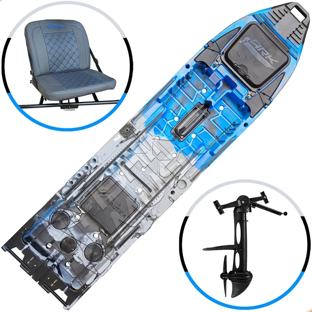 Caiaque  Ark 1290 + Pedal Power Drive + Cadeira Giratória 360